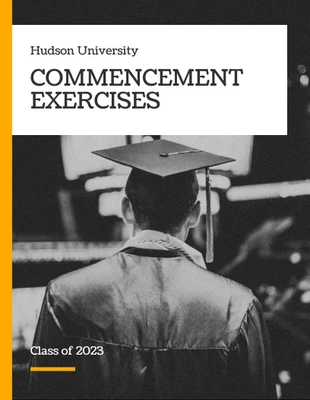 business  Template: Simple Commencement Exercise Event Program Template