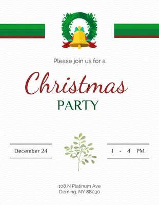 Free  Template: Simple Minimalist Christmast Invite