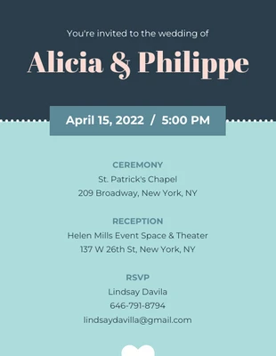 Free  Template: Modern Wedding Invitation