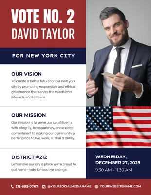 Free  Template: Modern Political Flyer Template