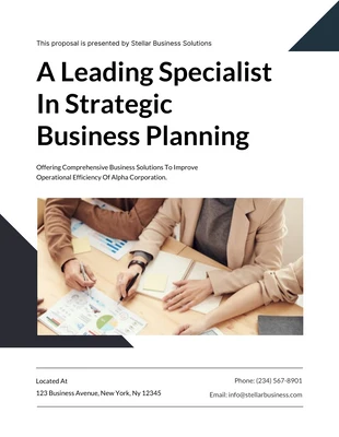 business  Template: Clean Modern Strategic Business Planning Proposal Template