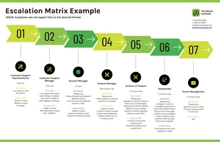 business  Template: Escalation Matrix Process Timeline Infographic Template