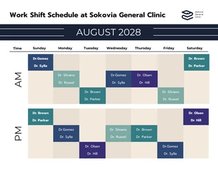 business  Template: On Call Schedule Template