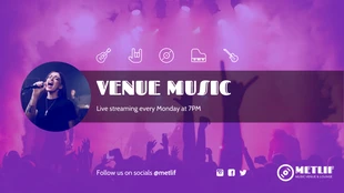 premium  Template: Purple Music YouTube Banner