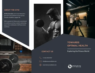 Free  Template: Trapezoid of Excellence Fitness Brochure Template