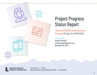 premium  Template: Communications Strategy Progress Report Template