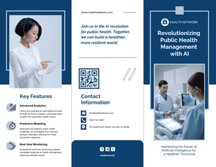 premium  Template: AI in Public Health Management C Fold Brochure Template