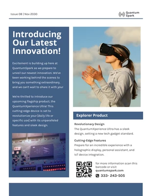 business  Template: Virtual Reality Product Launch Newsletter Template