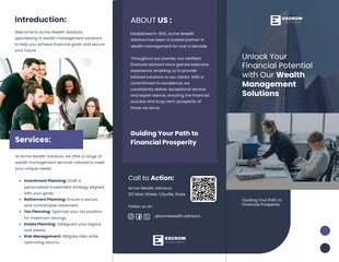 business interactive Template: Wealth Management Brochure Template