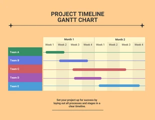 Free  Template: Colorful Project Timeline Gantt Chart Template