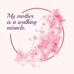 Free  Template: Pink Mother's Day Card