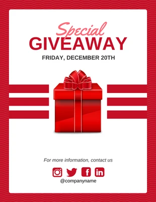 Free  Template: Giveaway Flyer Template