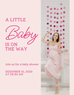 Free  Template: Modern Baby Shower Invitation Flyer Template