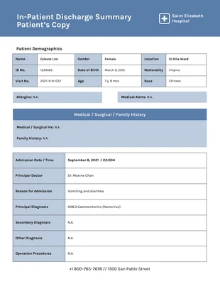 business  Template: Medical Report Format Template