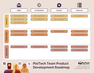 premium  Template: Illustration Team Product Development Roadmap Template