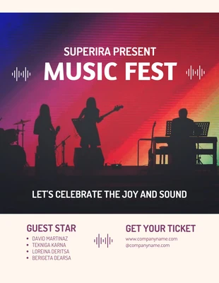 Free  Template: Music Fest Band Performance Flyer Template