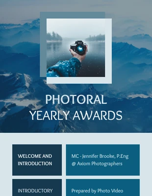 business  Template: Photography Awards Event Program Template