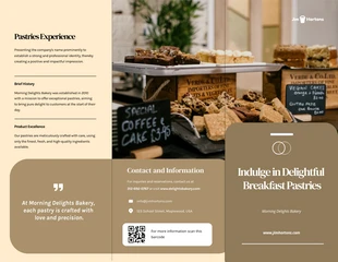 business  Template: Sandal Champagne Bakery Brochure Template