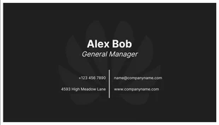 Black And White Simple Business Card - Page 2