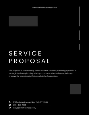 premium  Template: Simple Black & White Service Proposal Template