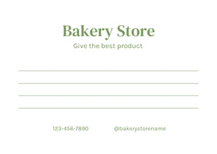 Green Modern Playful Bakery Thank You Postcard - Page 2