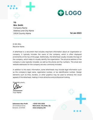 Free  Template: White Minimalist Playful Doctor Letterhead Template