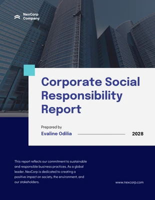 Free  Template: Corporate Social Responsibility Report Template