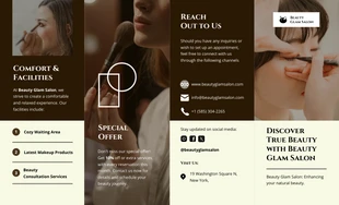 Free  Template: Makeup Artistry Services Roll Fold Brochure Template