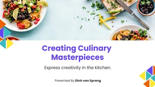 Free  Template: Triangle Cooking Presentation Template