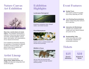 Purple And White Nature Canvas Art Brochure - Page 2