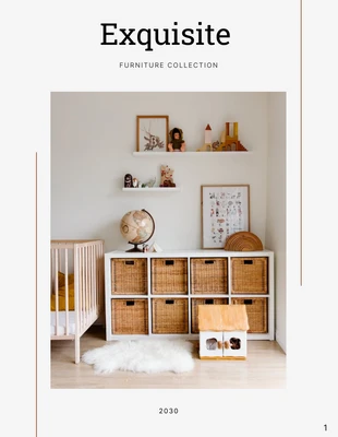 Free  Template: Simple Furniture Collections Catalog Template