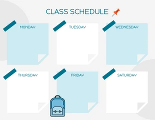 Free  Template: Light Grey Minimalist Class Schedule Template