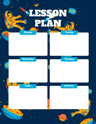 Free  Template: Galaxy Lesson Plan Template