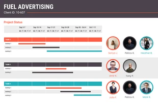 premium  Template: Retro Daily Project Schedule Gantt Chart Template