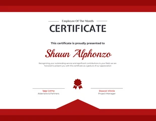 premium  Template: Employee of The Month Recognition Certificate Template