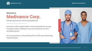 Free  Template: Medical Company Presentation Template