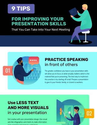 premium  Template: Improve Presentation Skills List Infographic Template