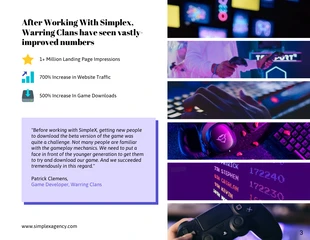 Modern Video GameMarketing Case Study Template - Page 3