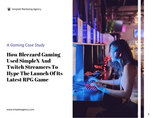 premium  Template: Video Game Marketing Case Study Report Template