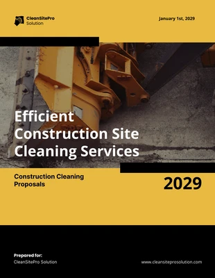 Free  Template: Construction Cleaning Proposal Template