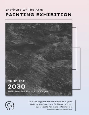 Free  Template: Vanilla Ice Painting Exhibition Flyer Template