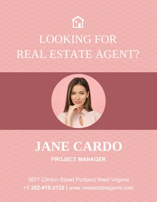 Free  Template: Mandys Pink Real Estate Agent Flyer Template