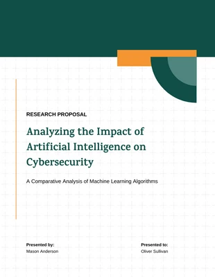 premium  Template: Dark Green Color Research Proposal Template