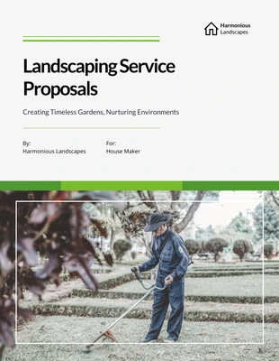 business  Template: Landscaping Service Proposal Template