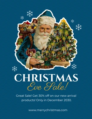 Free  Template: Christmas Sales Flyer Design Template