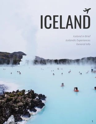 premium  Template: Iceland Trip Travel eBook Template