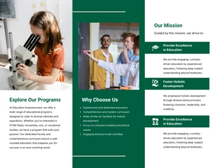 White Green Education Brochure - Page 2