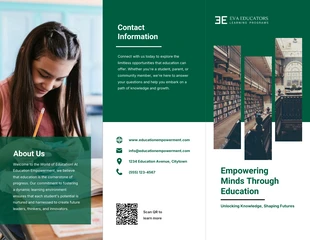 business interactive Template: White Green Education Brochure Template