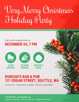 business  Template: Christmas Event Flyer Template