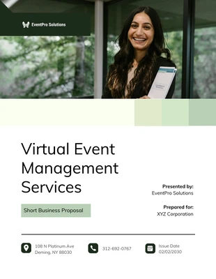 business  Template: Short Business Proposal: Virtual Event Management Services